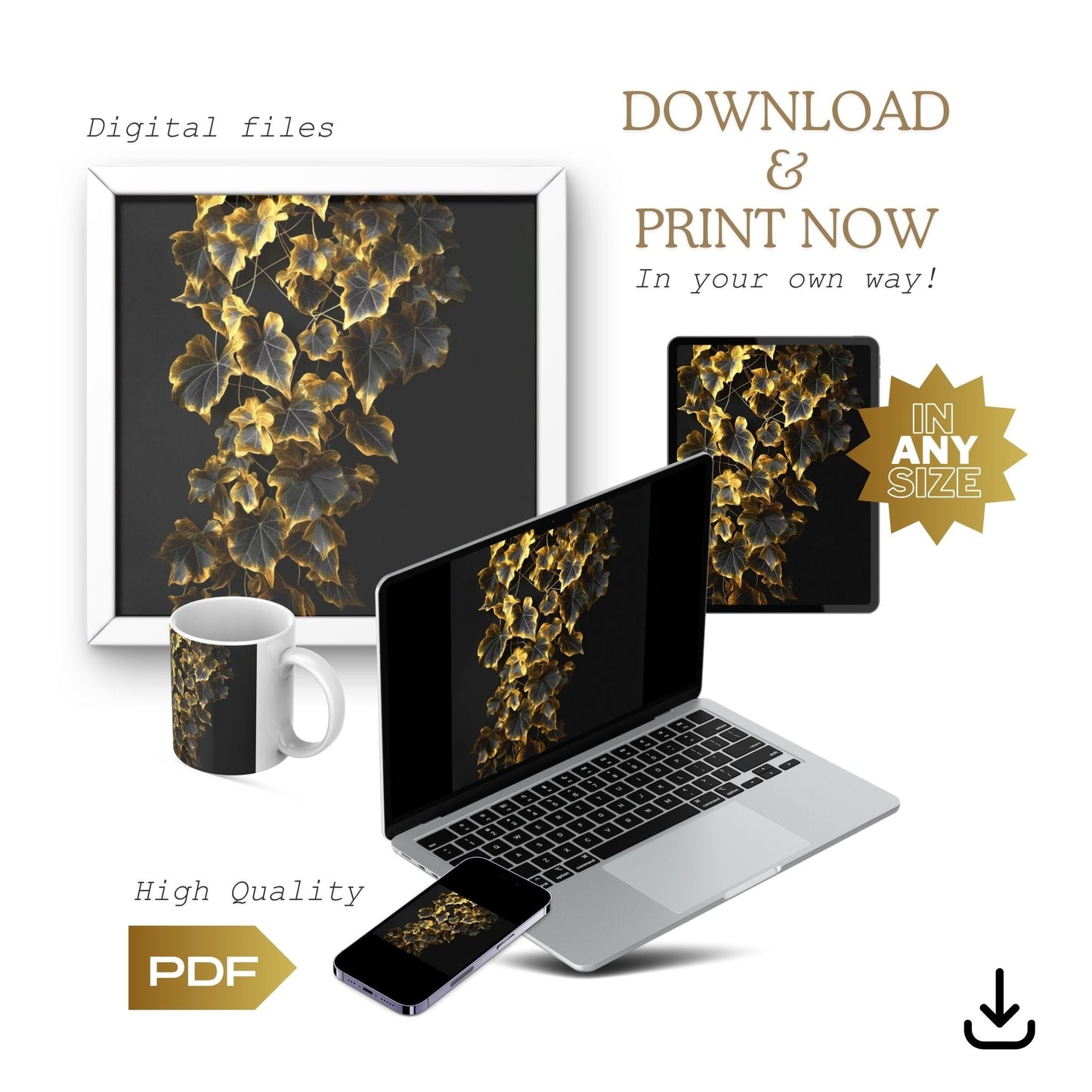 Golden Ivy II | Floral Collection